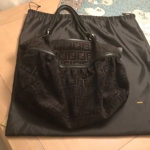 Authentic suede Fendi shoulder bag